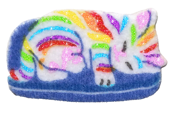 glitter cat sticker